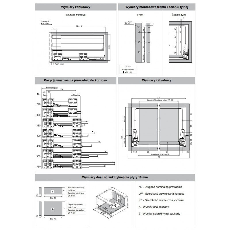 Szuflada Comfort Box Rejs Cichy Domyk Wysoka H L Szara