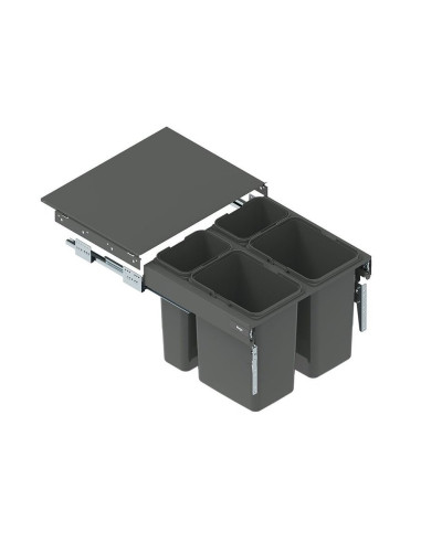 Segregator na odpady szuflada SEGREGO 60cm 2x20L + 2x9L grafit WE28.4039.01.924