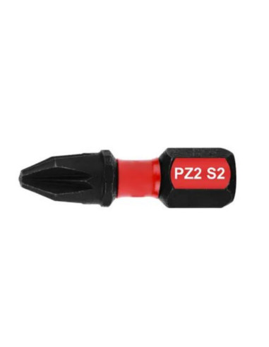 Bit grot magnetyczny pozidriv PZ2 25mm czarny mocny S2