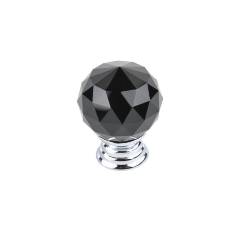 Uchwyt meblowy gałka kryształowa GKS003-30 BLACK